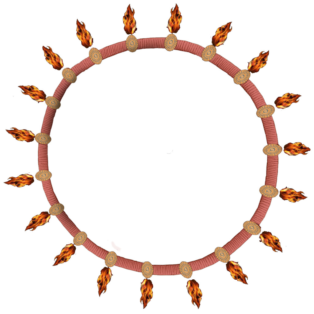 fire Ring Only Red white BAckground